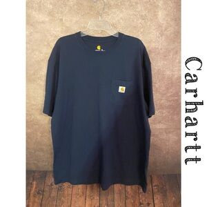 Carhartt~Mens Loose Fit Heavyweight Short-Sleeve Pocket T-Shirt~Navy~size XL~EUC